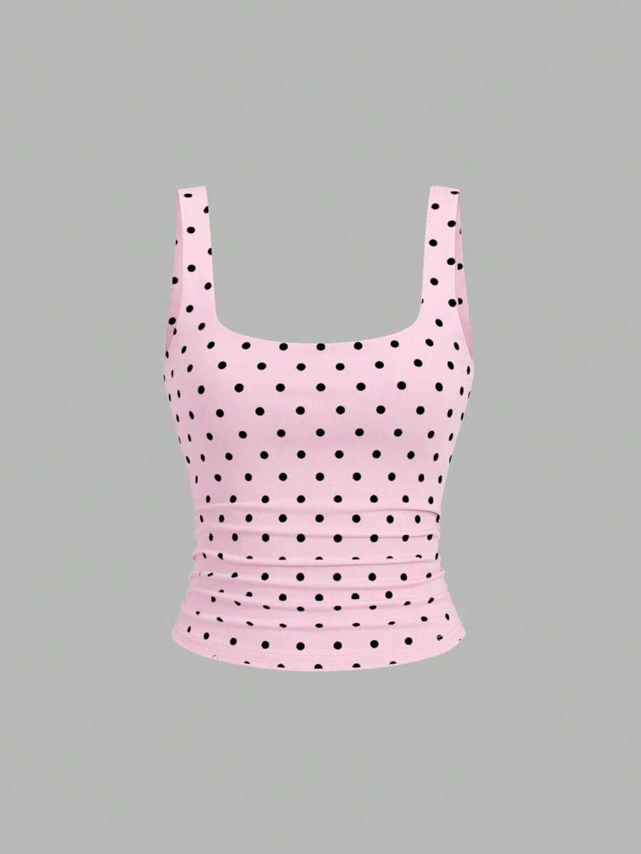 Sweetra Ženska Letnja Majica – Kvadratni Izrez, Nabran Slim Fit Casual Top