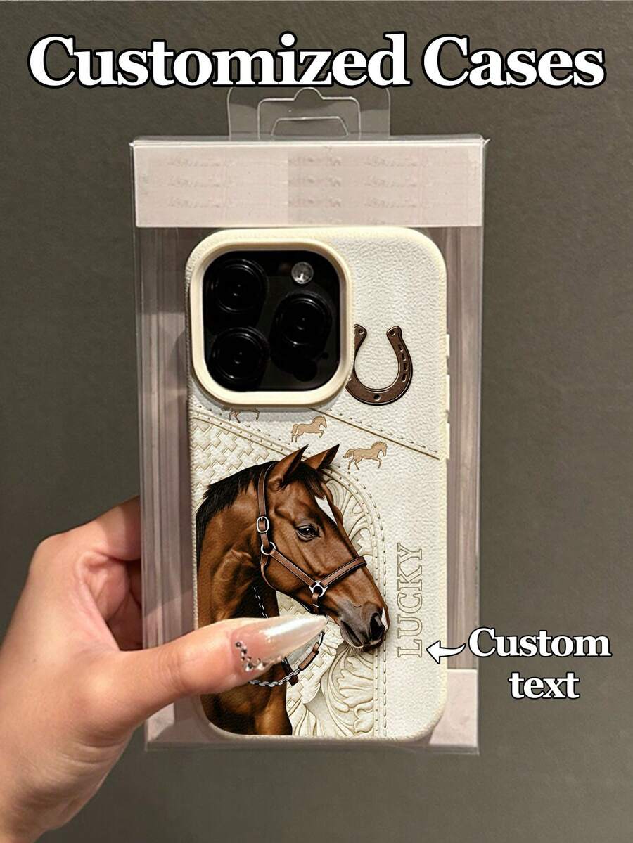 Futrola za telefon sa dizajnom  konja, kompatibilna sa 17 Pro Max/17 Air/16E/16 Pro Max/15/14 Plus/13/12/11, S24/20 Ultra/A52S/A31 A21S/A13/A05S, Note 13 Pro Plus/Note 10/Note 12C/Note 13C,