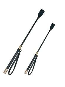 1pc PU Leather Riding Crop, Soft Riding Whip, Stage Prop With Non-Slip Braided Handle And Wrist Strap, Equestrian Training Tool