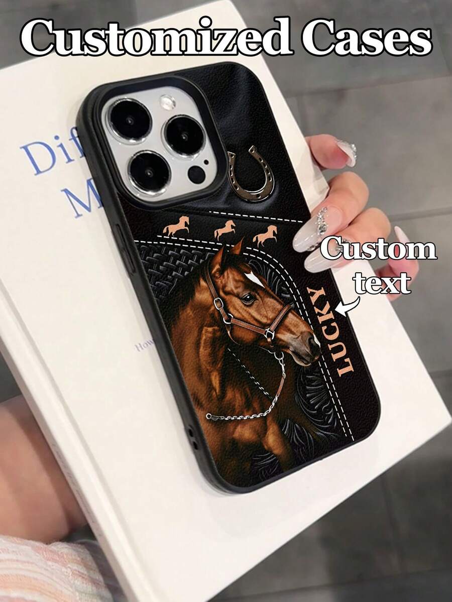 Futrola za telefon sa dizajnom  konja, kompatibilna sa 17 Pro Max/17 Air/16E/16 Pro Max/15/14 Plus/13/12/11, S24/20 Ultra/A52S/A31 A21S/A13/A05S, Note 13 Pro Plus/Note 10/Note 12C/Note 13C,