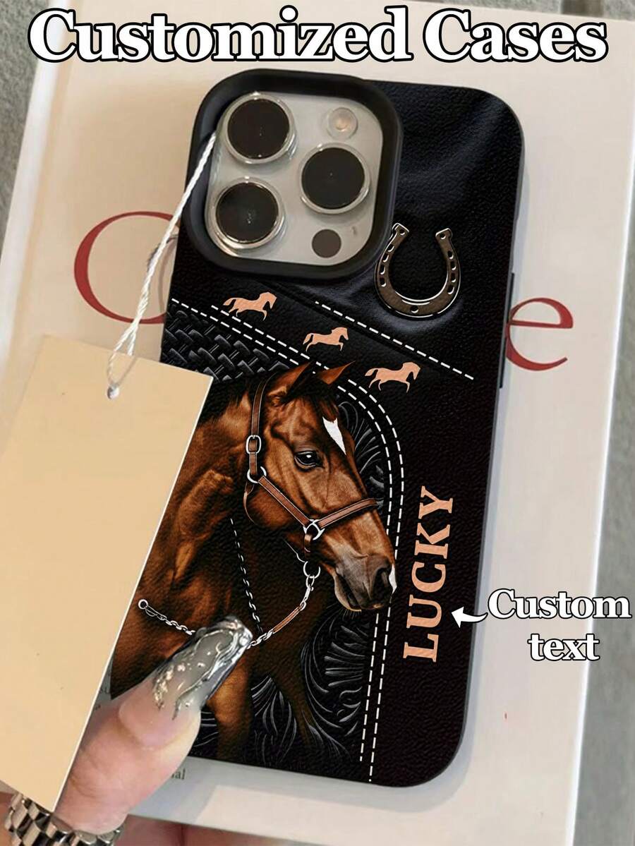 Futrola za telefon sa dizajnom  konja, kompatibilna sa 17 Pro Max/17 Air/16E/16 Pro Max/15/14 Plus/13/12/11, S24/20 Ultra/A52S/A31 A21S/A13/A05S, Note 13 Pro Plus/Note 10/Note 12C/Note 13C,