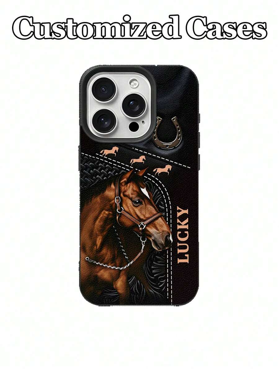 Futrola za telefon sa dizajnom  konja, kompatibilna sa 17 Pro Max/17 Air/16E/16 Pro Max/15/14 Plus/13/12/11, S24/20 Ultra/A52S/A31 A21S/A13/A05S, Note 13 Pro Plus/Note 10/Note 12C/Note 13C,