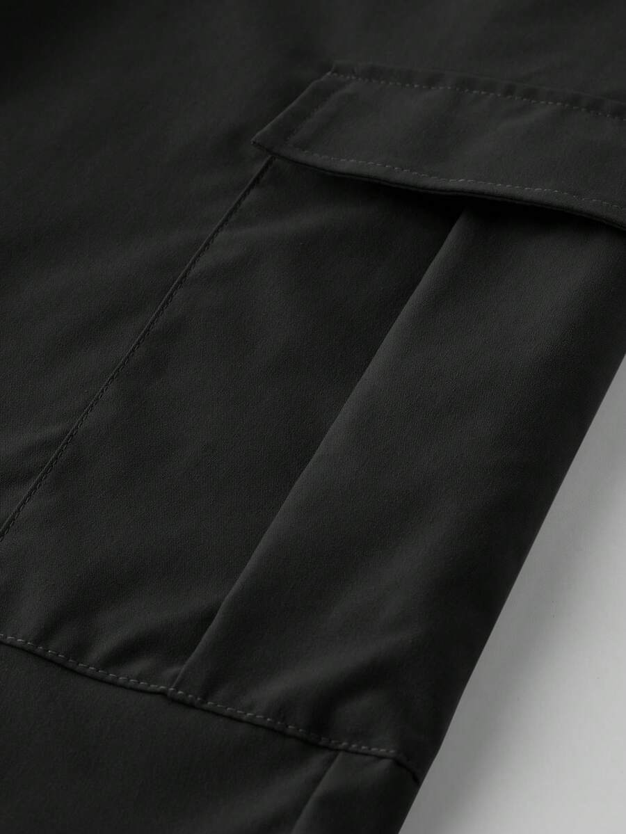 3 kom/set muške ležerne cargo pantalone jednobojne sa pertlom u struku
