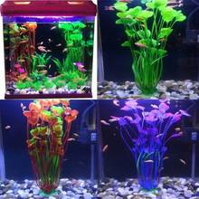 2Pcs Fish Tank Decorations Plastic Plants Large,Aquarium Artificial Plants Decoration Ornament For All Fish-16 Inch