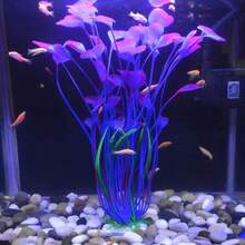 2Pcs Fish Tank Decorations Plastic Plants Large,Aquarium Artificial Plants Decoration Ornament For All Fish-16 Inch
