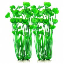 2Pcs Fish Tank Decorations Plastic Plants Large,Aquarium Artificial Plants Decoration Ornament For All Fish-16 Inch
