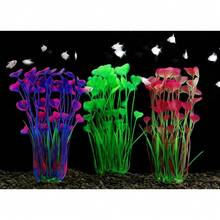 2Pcs Fish Tank Decorations Plastic Plants Large,Aquarium Artificial Plants Decoration Ornament For All Fish-16 Inch