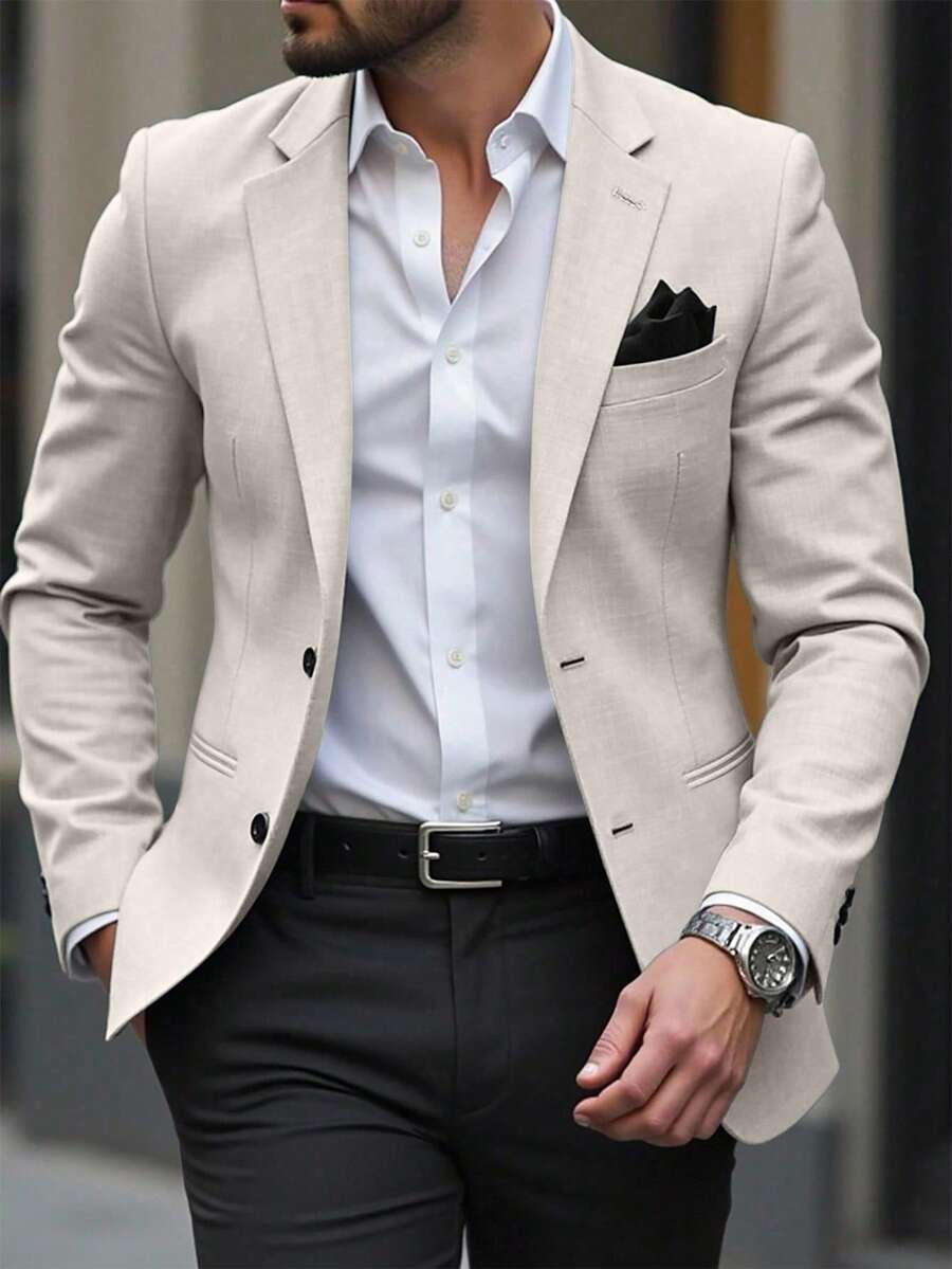 Muški letnji smart casual blejzer, regular fit, dugih rukava
