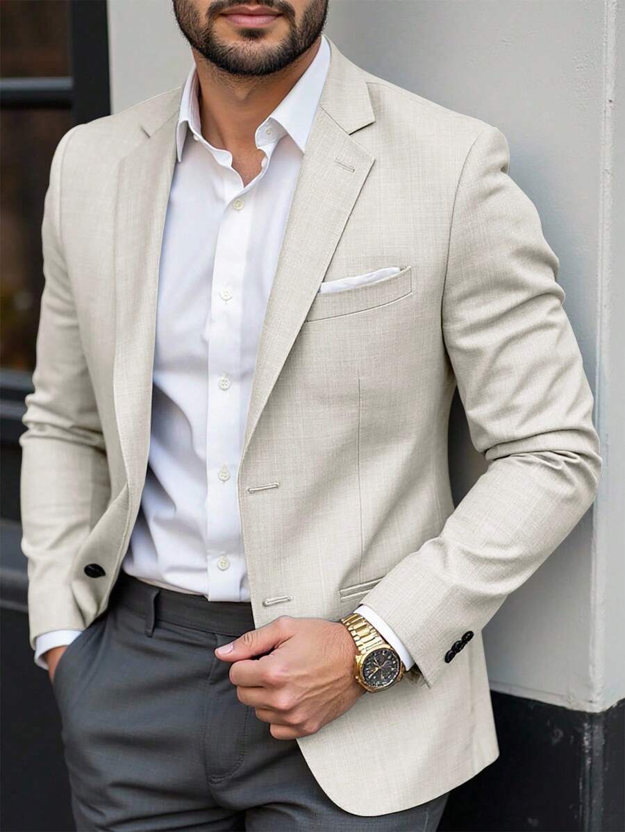 Muški letnji smart casual blejzer, regular fit, dugih rukava