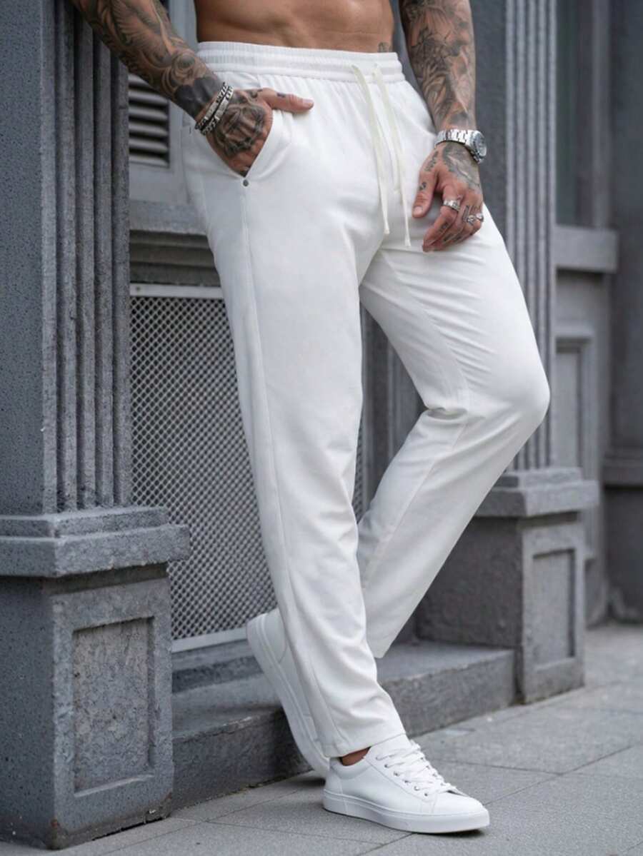 Muške ležerne letnje pantalone  sa elastičnim strukom
