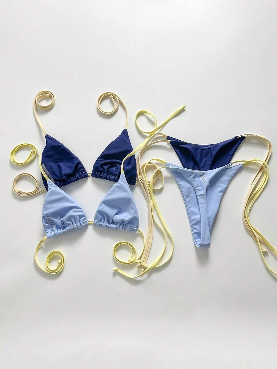 Ženski Bikini Set sa Halter Krojem i Dekoracijom od Kristala
