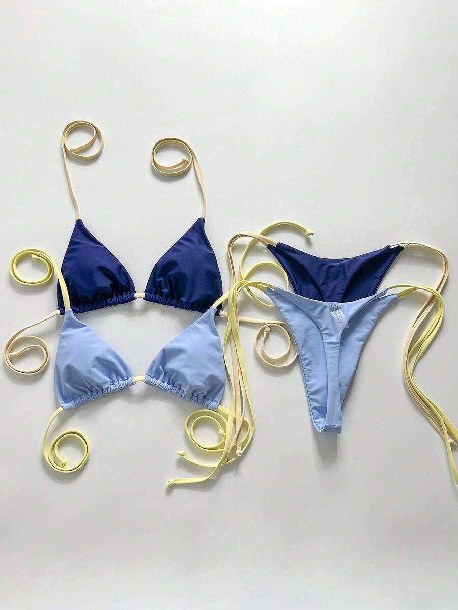 Ženski Bikini Set sa Halter Krojem i Dekoracijom od Kristala