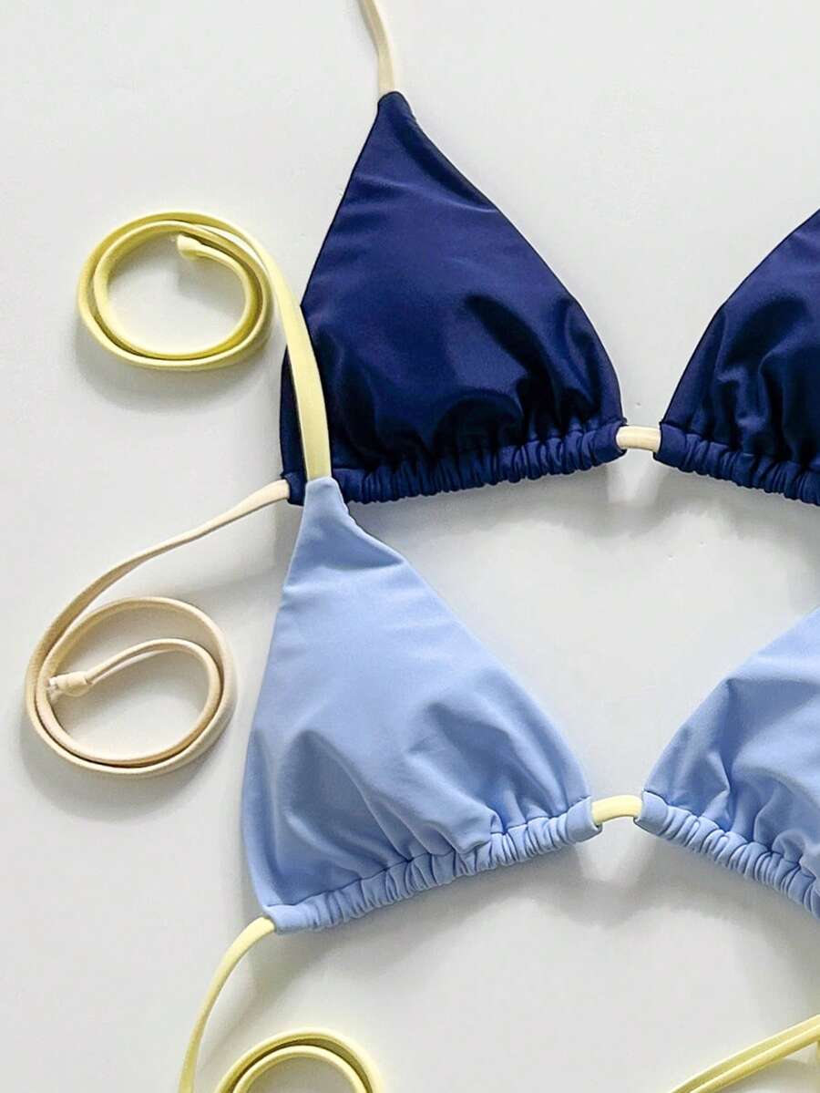 Ženski Bikini Set sa Halter Krojem i Dekoracijom od Kristala