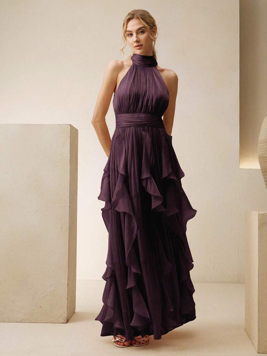 Ženska elegantna haljina bez rukava