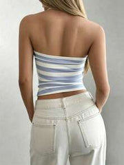 GAOVOT Women's Casual Vintage Sexy Striped Camisole, Suitable For Street And Commute In Summer