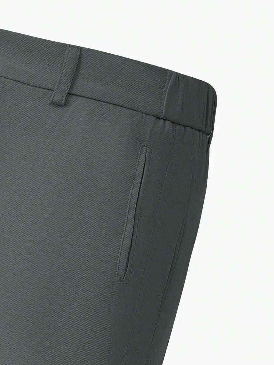 Muške ležerne pantalone za posao jednobojne sa kosim džepovima