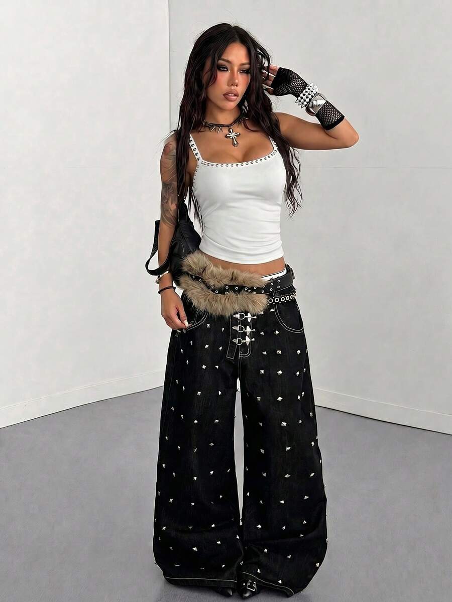 Streetwear Crni Top  Uski Kroj