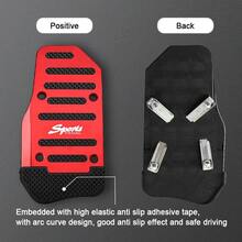 3 Pieces Manual/Automatic Anti-Slip Car Pedal Set - Ergonomically Designed, Durable And Lightweight, Suitable For Accelerator And Brake Pedal Covers, Manual Transmission - Compatible With Most Vehicles, Upgraded Interior, Stylish Metal Surface (3 Colors Available)