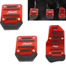 3 Pieces Manual/Automatic Anti-Slip Car Pedal Set - Ergonomically Designed, Durable And Lightweight, Suitable For Accelerator And Brake Pedal Covers, Manual Transmission - Compatible With Most Vehicles, Upgraded Interior, Stylish Metal Surface (3 Colors Available)