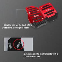3 Pieces Manual/Automatic Anti-Slip Car Pedal Set - Ergonomically Designed, Durable And Lightweight, Suitable For Accelerator And Brake Pedal Covers, Manual Transmission - Compatible With Most Vehicles, Upgraded Interior, Stylish Metal Surface (3 Colors Available)