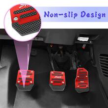 3 Pieces Manual/Automatic Anti-Slip Car Pedal Set - Ergonomically Designed, Durable And Lightweight, Suitable For Accelerator And Brake Pedal Covers, Manual Transmission - Compatible With Most Vehicles, Upgraded Interior, Stylish Metal Surface (3 Colors Available)