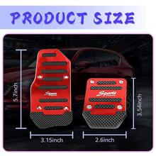 3 Pieces Manual/Automatic Anti-Slip Car Pedal Set - Ergonomically Designed, Durable And Lightweight, Suitable For Accelerator And Brake Pedal Covers, Manual Transmission - Compatible With Most Vehicles, Upgraded Interior, Stylish Metal Surface (3 Colors Available)