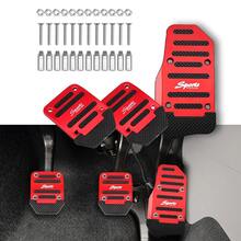 3 Pieces Manual/Automatic Anti-Slip Car Pedal Set - Ergonomically Designed, Durable And Lightweight, Suitable For Accelerator And Brake Pedal Covers, Manual Transmission - Compatible With Most Vehicles, Upgraded Interior, Stylish Metal Surface (3 Colors Available)