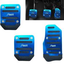3 Pieces Manual/Automatic Anti-Slip Car Pedal Set - Ergonomically Designed, Durable And Lightweight, Suitable For Accelerator And Brake Pedal Covers, Manual Transmission - Compatible With Most Vehicles, Upgraded Interior, Stylish Metal Surface (3 Colors Available)