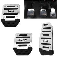 3 Pieces Manual/Automatic Anti-Slip Car Pedal Set - Ergonomically Designed, Durable And Lightweight, Suitable For Accelerator And Brake Pedal Covers, Manual Transmission - Compatible With Most Vehicles, Upgraded Interior, Stylish Metal Surface (3 Colors Available)