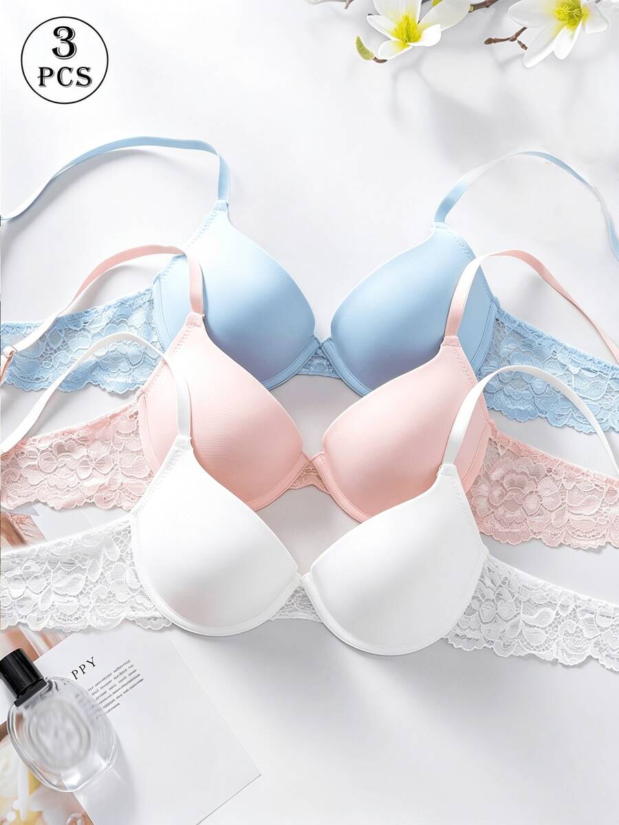 Set od 3 komada push-up grudnjaka sa tankim punjenjem