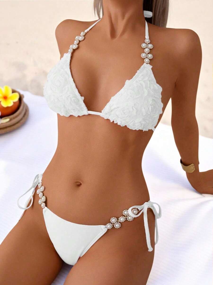 Ženski elegantni cvetni print bikini set