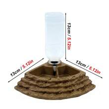 1pc Reptile Water And Food Feeding Bowl With Ramp, 2-In-1 Stable Bowl With Automatic Waterer, Anti-Drowning Arboreal Accessory Suitable For Crested Gecko, Iguana And Lizard