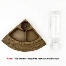 1pc Reptile Water And Food Feeding Bowl With Ramp, 2-In-1 Stable Bowl With Automatic Waterer, Anti-Drowning Arboreal Accessory Suitable For Crested Gecko, Iguana And Lizard
