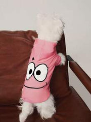 SpongeBob SquarePants | SHEIN 1 Cartoon Printed Pet Hooded Sweatshirt, Cat Clothes, Dog Clothes, Size XXS-XXXXL, Extra Small, Extra Large, Patrick
