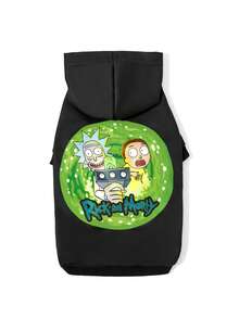 Rick and Morty X SHEIN 1 Pc Cartoon Pattern Printed Pet Hooded Sweatshirt