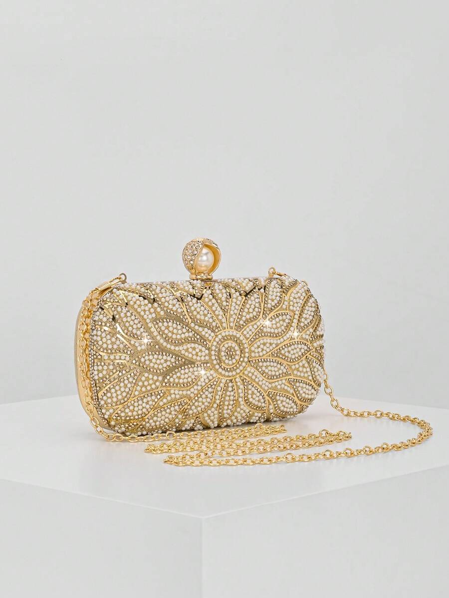 Elegantna torba-kverni sa veštačkim biserima, romantična