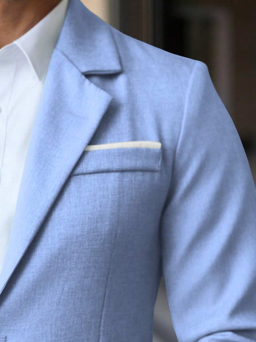 Muški formalni komolet od dva dela sa sako i pantalonama u jednoj boji, slim fit