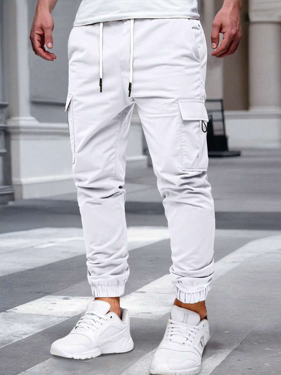 Muške ležerne cargo pantalone sa više džepova