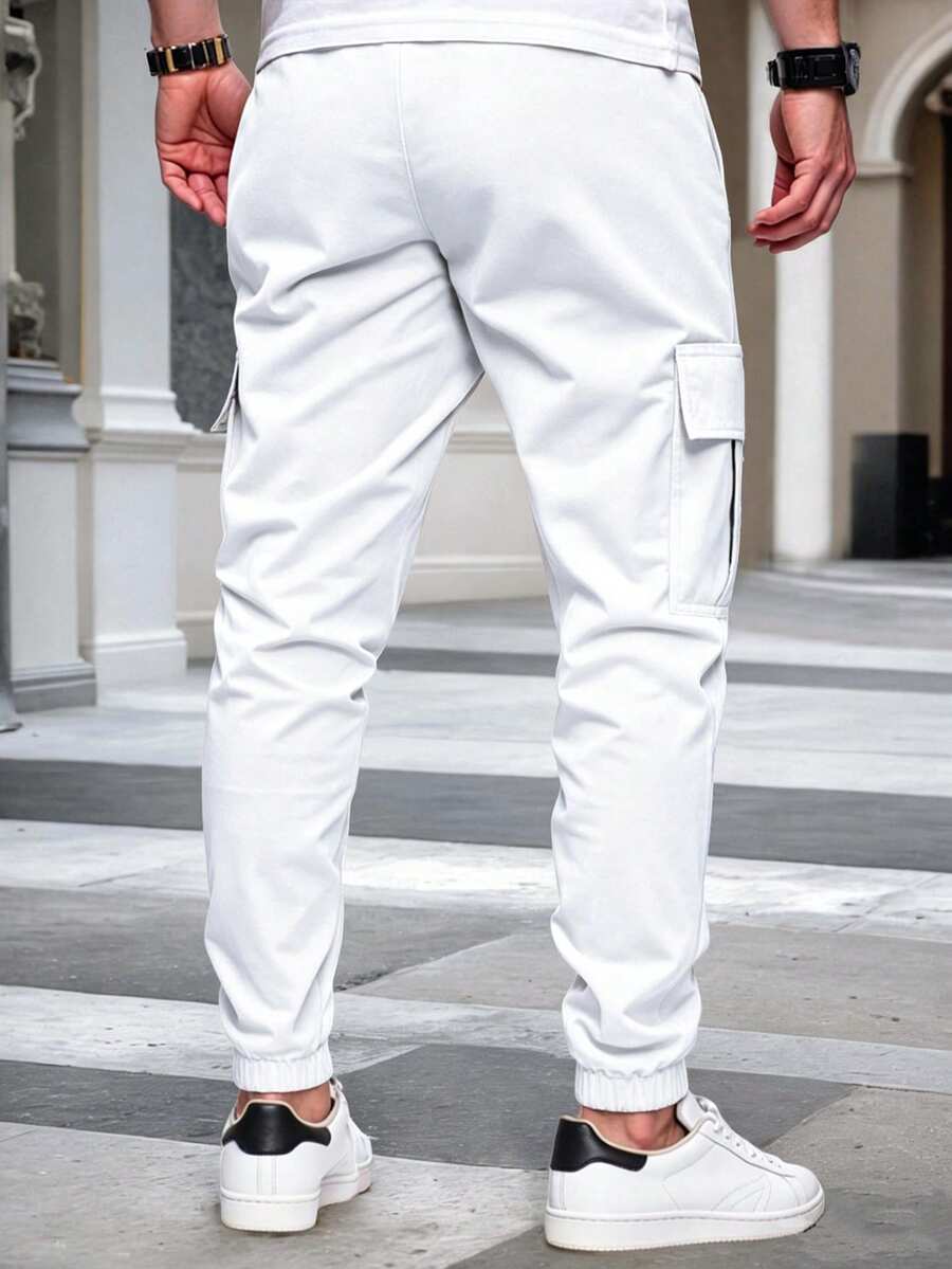 Muške ležerne cargo pantalone sa više džepova