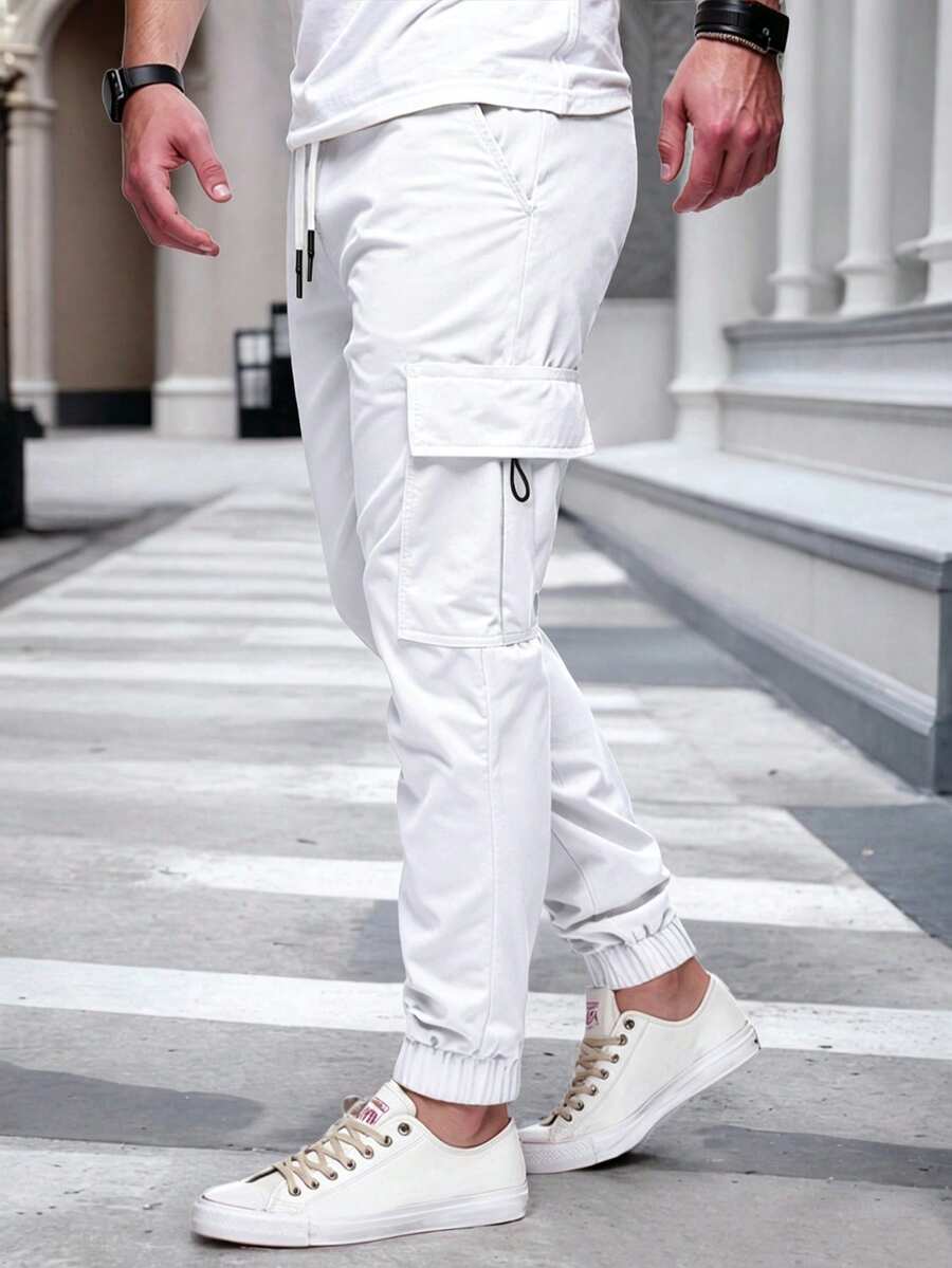 Muške ležerne cargo pantalone sa više džepova
