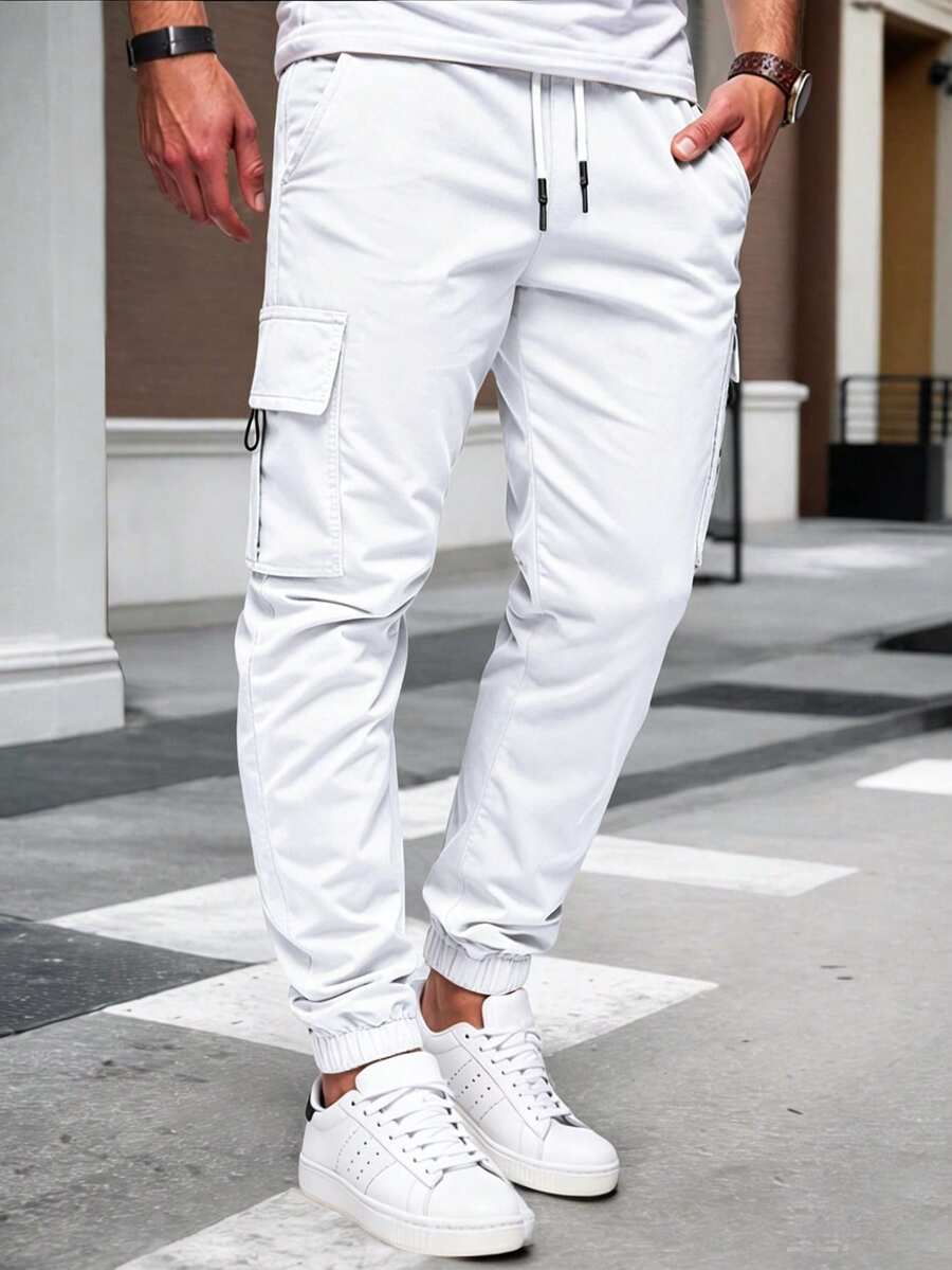 Muške ležerne cargo pantalone sa više džepova