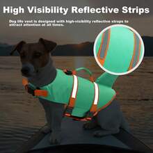 Metglad Dog Life Jacket - Stylish Color Pet Swimming Vest With Rescue Handle, High Buoyancy Anti Tear Dog Buoyant Vest, Suitable For Small, Medium, And Large Dogs