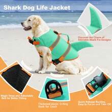 Metglad Dog Life Jacket - Stylish Color Pet Swimming Vest With Rescue Handle, High Buoyancy Anti Tear Dog Buoyant Vest, Suitable For Small, Medium, And Large Dogs