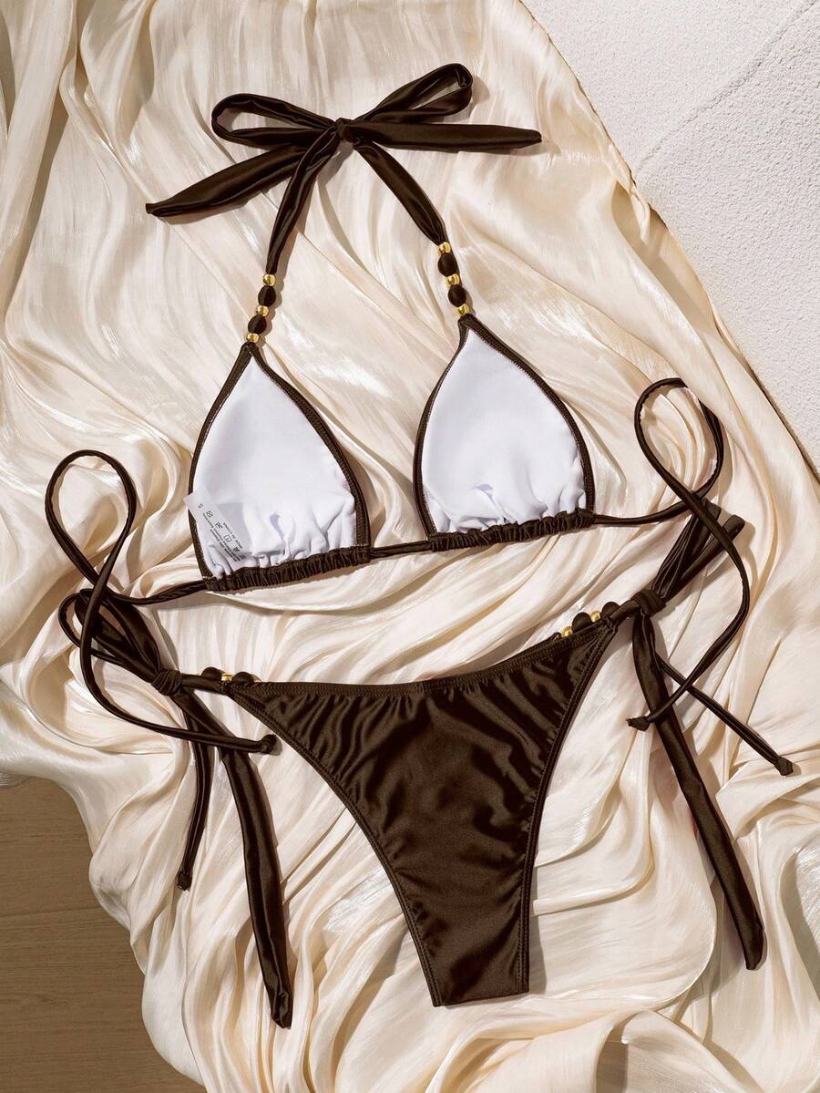 Ženski bikini Chiccia u roza zlatnoj boji