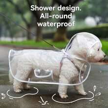 Waterproof Dog Raincoat | Waterproof Transparent Dog Raincoat, Quick-Drying PVC Material, All-Round Protection, Front Buttons, Suitable For Medium And Small Dogs