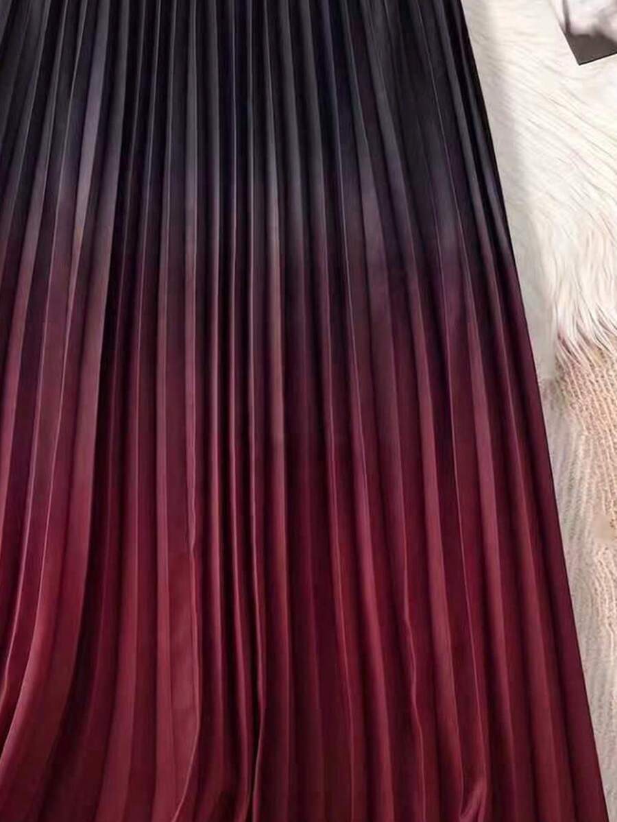 Ombre moderna letnja elegantna svestrana plisirana suknja za žene