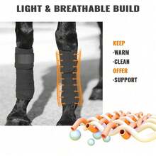 2/4pcs Complete Set Of Equestrian Equipment, Including Obstacle Racing Leg Guards, Hoof Boots, And Storage Bag