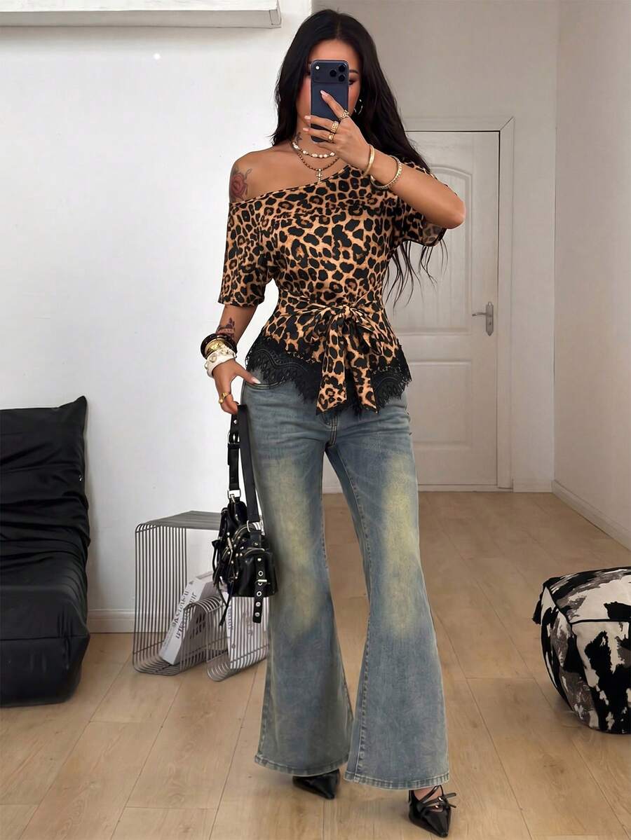Slim Fit Asimetrična Bluza