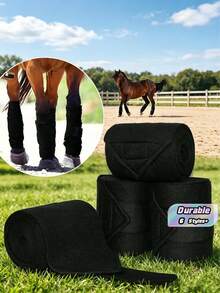 2/4pcs Complete Set Of Equestrian Equipment, Including Obstacle Racing Leg Guards, Hoof Boots, And Storage Bag