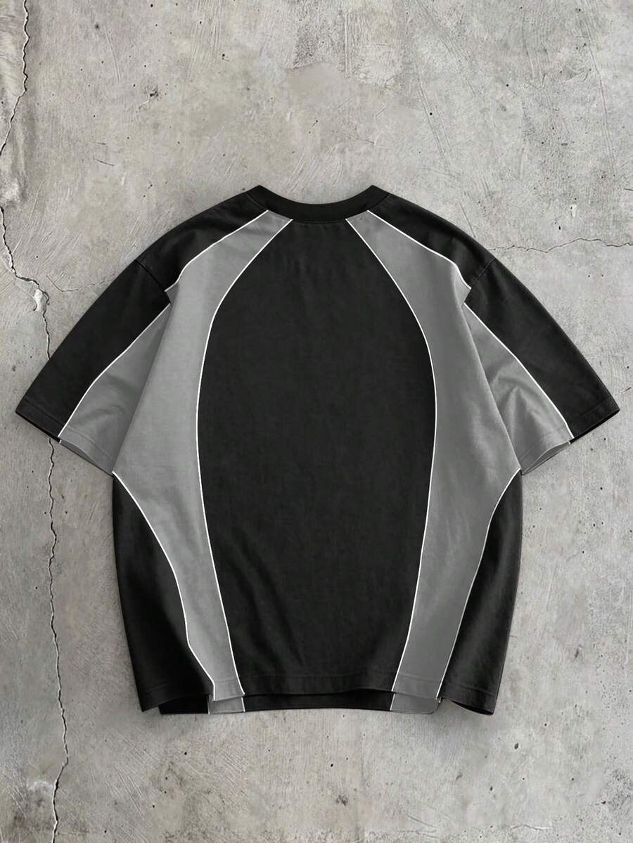 EMRG Muški crno-beli streetwear sportski dres sa New York City printom